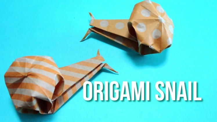 Origami. How to fold a 3D snail 折り紙.立体的なかたつむりの折り方