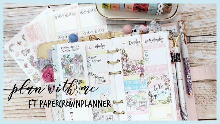 PLAN WITH ME ll PERSONAL PLANNER ll FT PAPER CROWN PLANNER ll PRINTABLE STICKER KIT