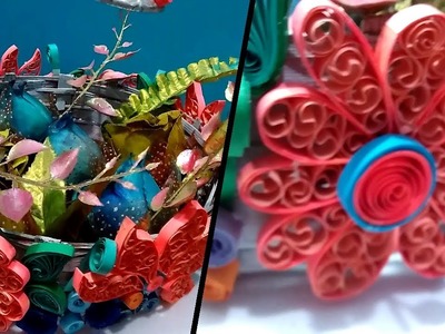 Quilled Flower Basket  for Chocolates | Christmas Gift Basket