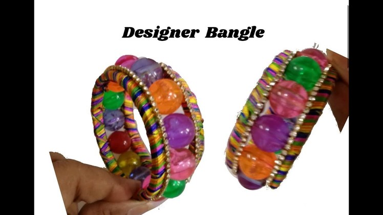 Trendy designer's bangle | Making with marble beads