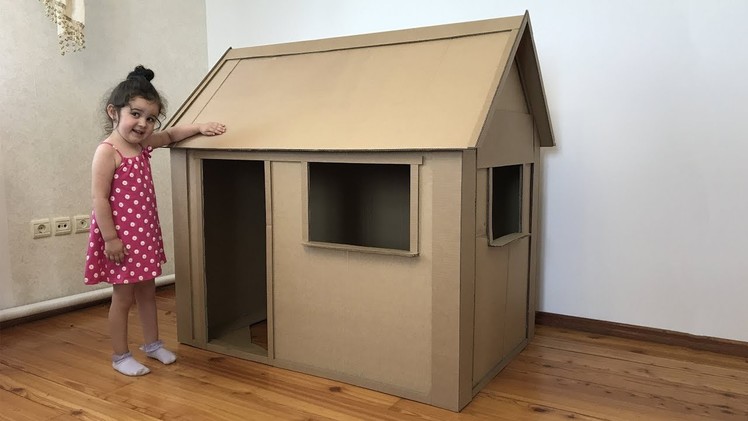A kids house Out of Cardboard Box