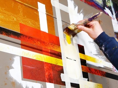Abstract Art Painting  with Masking Tape | Tago