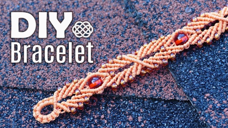 Chevron Fire Wings Bracelet with Diamonds and Beads | Tutorial by Macrame School