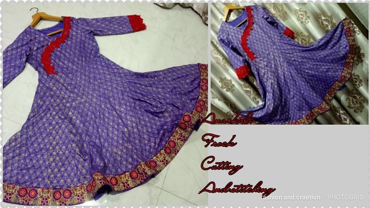 DIY DESIGNER ANGRAKHA FROCK CUTTING AND STITCHING