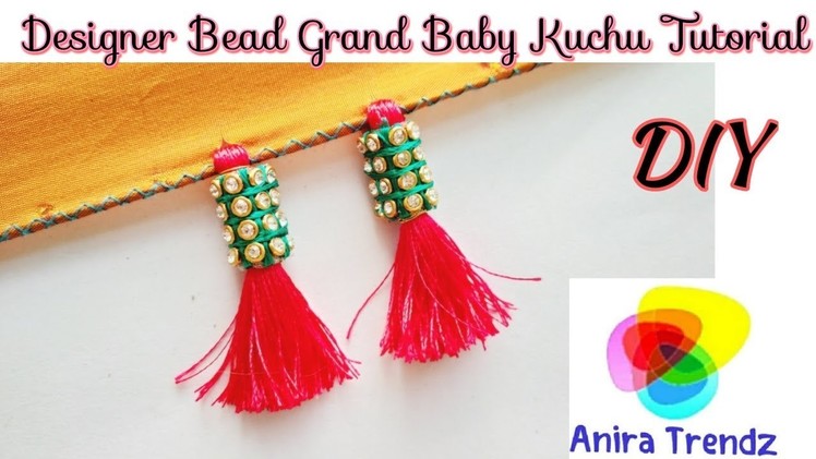 DIY Designer Bead Grand Bridal Baby Kuchu Tutorial - Unique Simple Easy