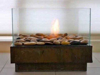 DIY ethanol fireplace decoration