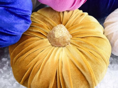 DIY Velvet Fabric Pumpkins Tutorial