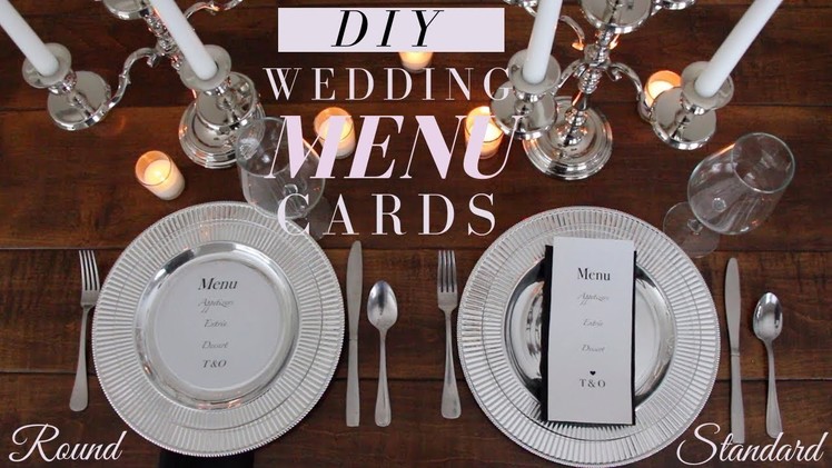 DIY Wedding Menu Cards | Make Your Own Wedding Menu Cards, and SAVE | Wedding DIY