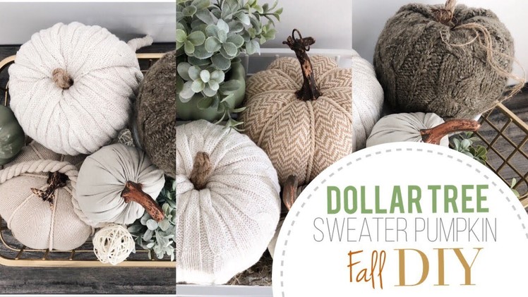 Dollar Tree Sweater Pumpkin | DIY Dollar Tree | Easy  | No sew