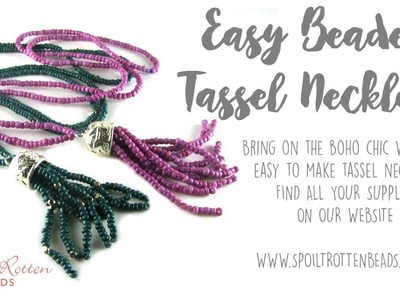 Easy Beginners Beaded Tassel Necklace