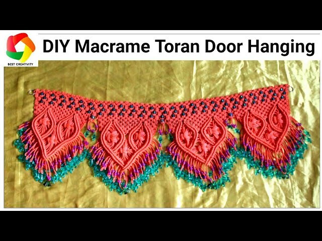 Easy Handmade Macrame Toran. Door Hanging | Macrame Toran new design