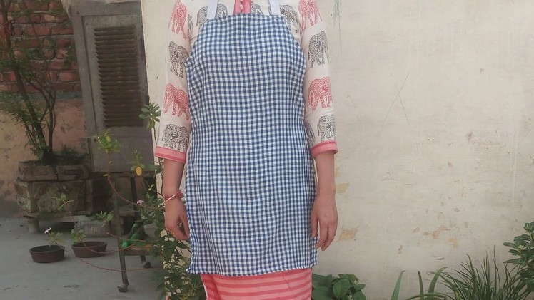 How to Make Kitchen Apron By Old Kurti ll suit ( Hindi Tutorials )