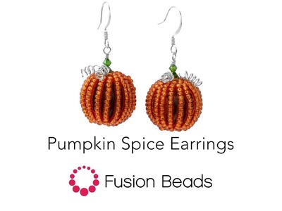 Learn how to create the Pumpkin Spice Earrings by Fusion Beads