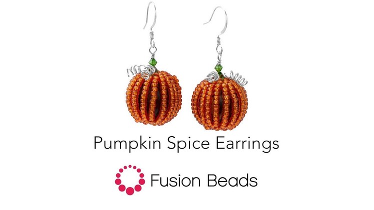 Learn how to create the Pumpkin Spice Earrings by Fusion Beads