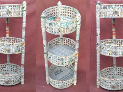 Multi storage basket | newspaper basket | newspaper tokri | newspaper craft | HMA##186