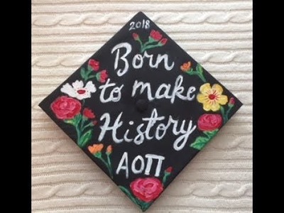 Painting a Graduation Cap with Acrylic Paints