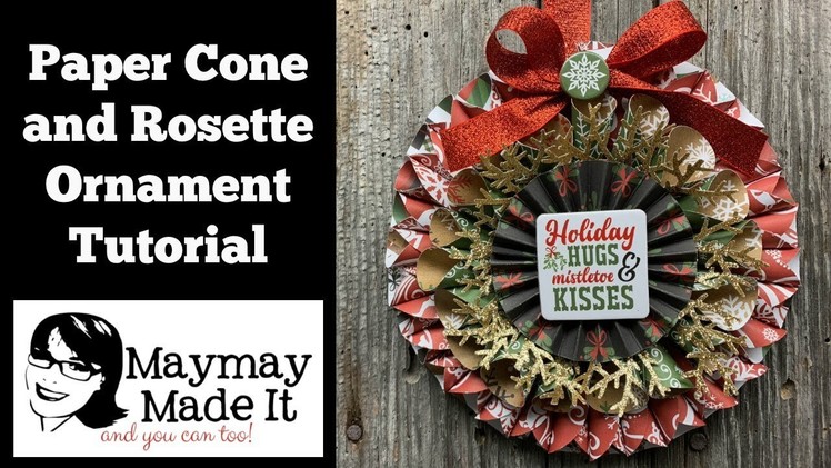 Paper Cone and Rosette Ornament