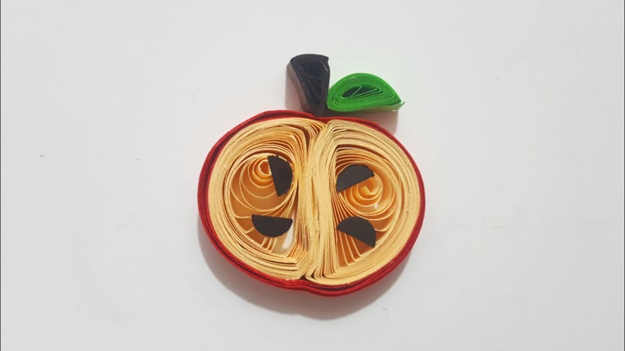 Quilling Easy fruits Episode 1: How to make an apple . Easy Quilling Tutorial