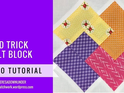 Card trick block - Mysteries Down Under quilt - video tutorial