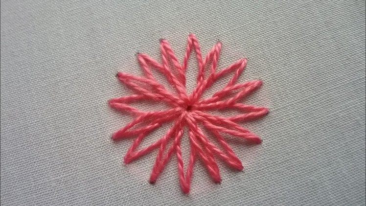 Chemanthi stitch embroidery  variation 1(flower stitch 2)