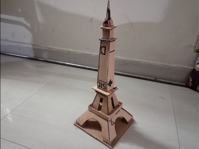 DIY: How to make Eiffel tower using cardboard - best out of waste