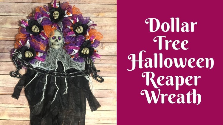 Dollar Tree Halloween Crafts: Dollar Tree Halloween Reaper Wreath