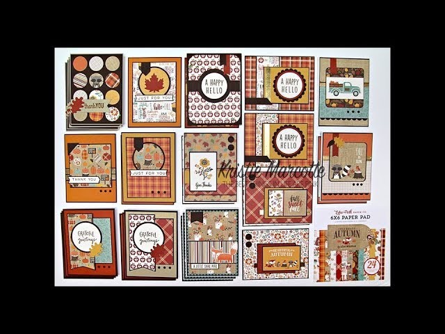 Echo Park Celebrate Autumn - 29 cards from one 6x6 paper pad