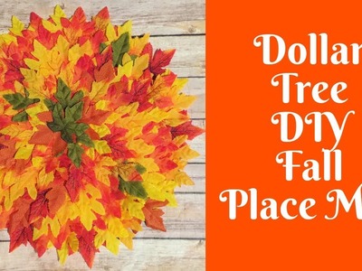 Fall Crafts: DIY Dollar Tree Fall Place Mat