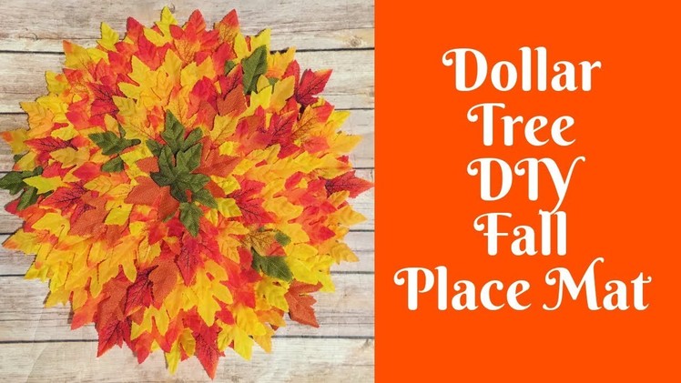 Fall Crafts: DIY Dollar Tree Fall Place Mat