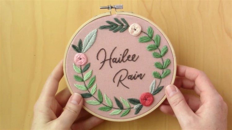 Floral Name Embroidery Hoop - Video 3, Woven Wheel Flowers