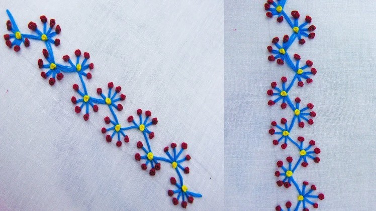 Hand Embroidery ; Basic hand embroidery tutorial; part 4