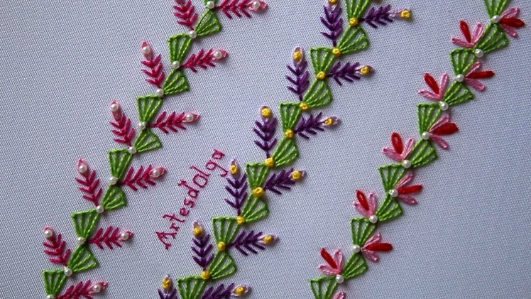 Hand Embroidery: Decorative Stitches #5 | Bordado a mano: Puntadas Decorativas #5 | Artesd'Olga