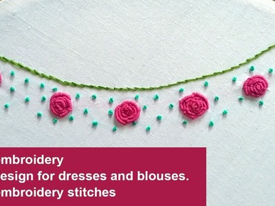 Hand Embroidery Designs For Neck | neckline design for dresses | Embroidery Designs