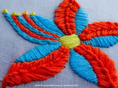 Hand Embroidery Fancy Flower Embroidery