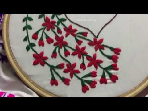 Hand embroidery neckline embroidery design by nakshi design art