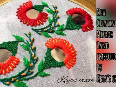 Hand embroidery | New Creative mirror flower hand embroidery | keya’s craze | Shesha hand embroidery