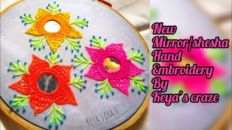 Hand embroidery | New Innovative mirror. shesha hand embroidery | All over mirror hand embroidery