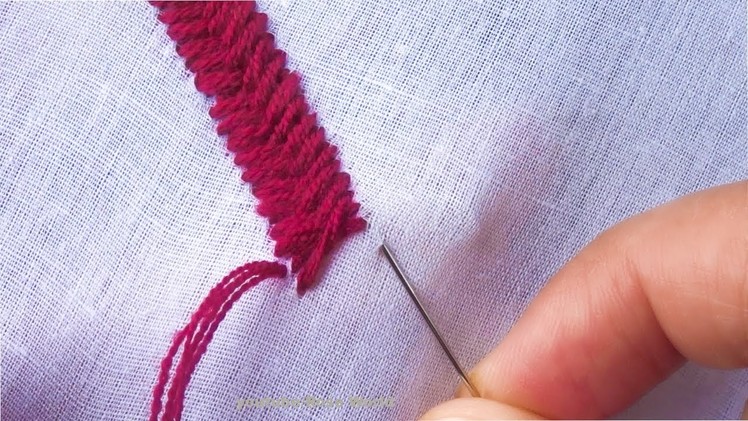 Hand Embroidery Stitch: Cross Stitch Border line Design |Basic hand embroidery tutorial part-2