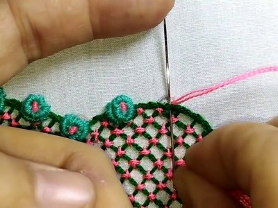 Hand Embroidery stitches tutorial for beginners step by step, how to sew hand embroidery