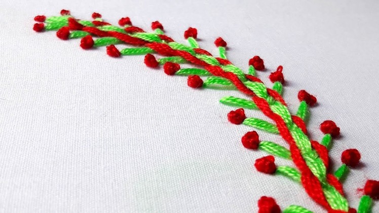 Hand Embroidery  : Wheatear Stitch by nakshi katha.