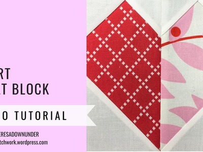 Heart quilt block - Mysteries Down Under quilt