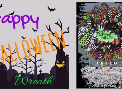 How to Make a Pouf (Poof) with Ruffle Deco Mesh Whimsical Halloween Wreath (2018)