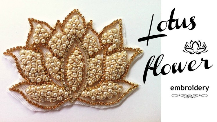 How to make an embroidered lotus flower | Embroidery tutorial