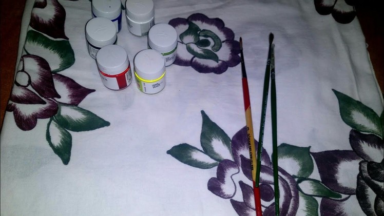 How to make bedseet painting karna sikhe easy tarike se.simple design. Nisha bhati macrame art