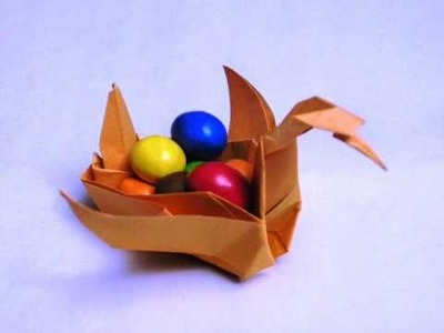 How to make Ku-Ku's Dad's Origami Basket Swan