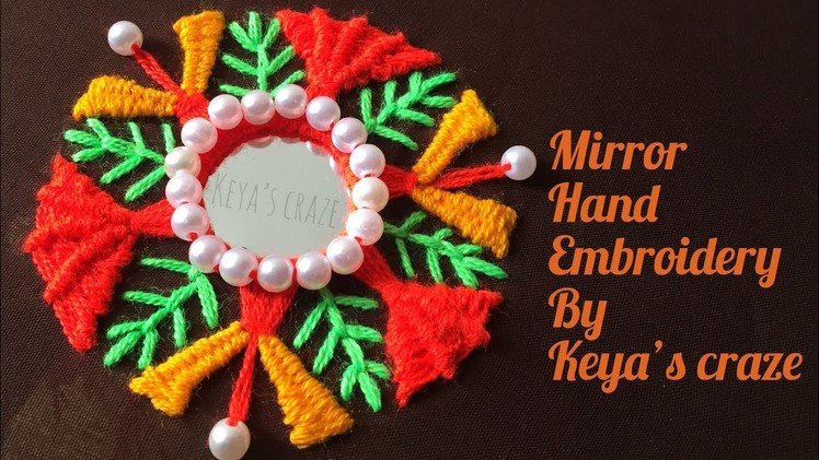 Innovative Mirror hand embroidery  #Handembroidery