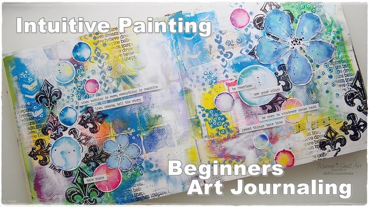 Intuitive Art Journal Painting for Beginners ♡ Maremi's Small Art ♡