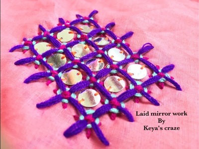 Laid mirror work.Keya's craze hand embroidery-27