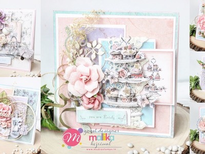 Make 6 Easy & Quick Shabby Chic cards | Mudra Stamps GDT | Aola DIY