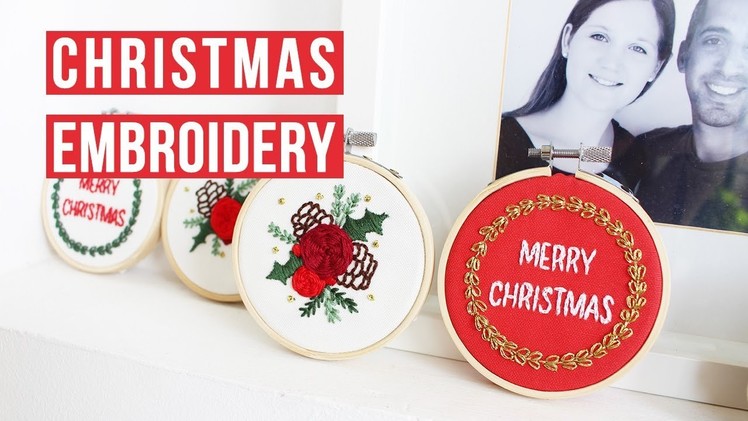 Mini Embroidery For Christmas | Embroidery Tutorial For Beginners